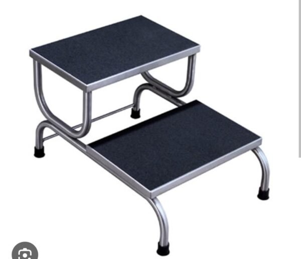 Two Step Stool with sturdy construction, non-slip steps, and a compact design for versatile use.