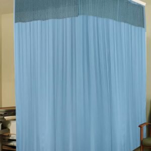 Medical Curtain installed in a hospital setting providing privacy and light blocking.