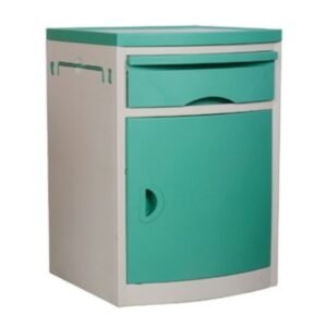 Hospital ABS Plastic Bedside Table with Storage Drawers